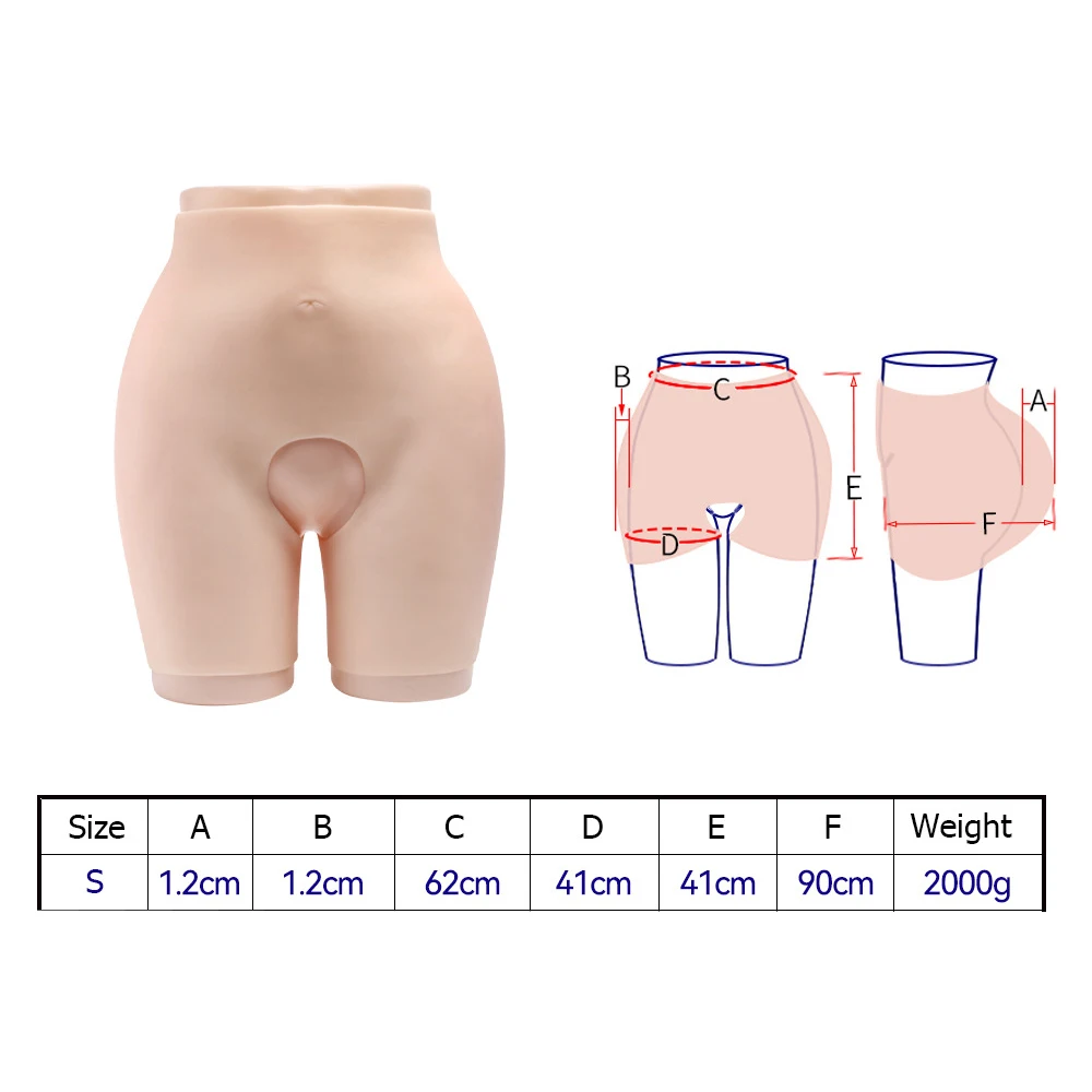 Новые силиконовые брюки с открытым файлом Shemale Buttock Plump Hip Pants Cd Drag супер