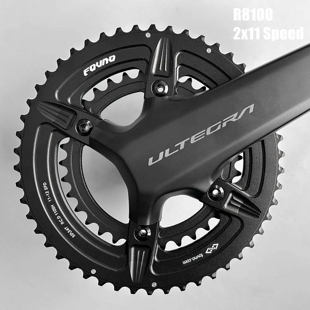 FOVNO 110BCD 4claw Road Bike Chainring 50-34T double Speed Gear disc For Shimano 5800 6800 R7000 R8000 R9100 bicycle crank parts - купить по
