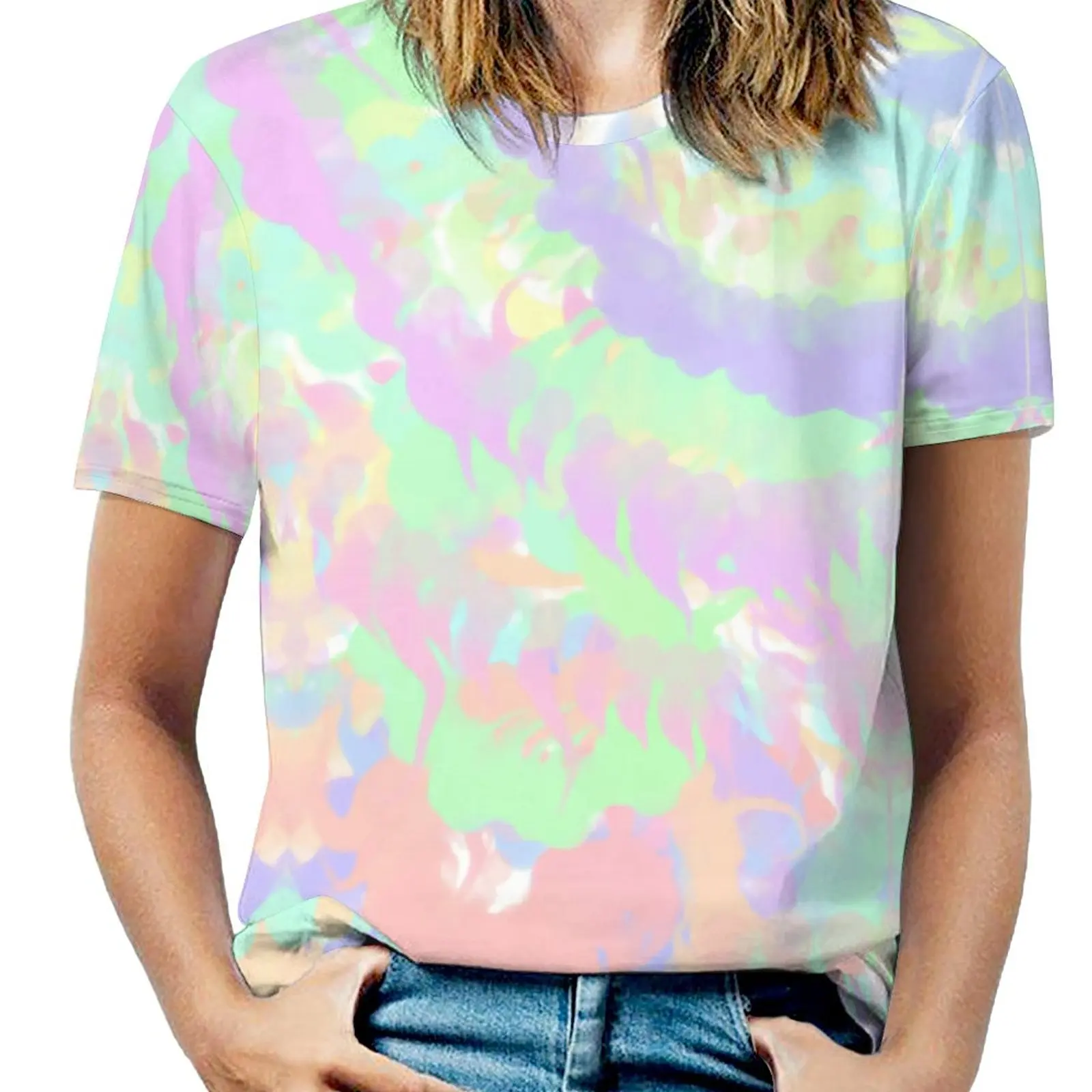 

Pastel Tie Dye Move T-shirt Harajuku Humor Graphic Hipster Home Tshirt Eur Size
