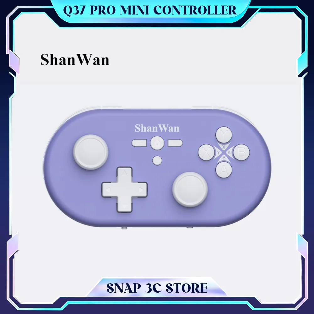 Фото Оригинальный игровой контроллер ShanWan Q37 Pro Mini, 4 режима, Bluetooth, джойстик Hall, беспроводной геймпад для Steam Deck, ПК, планшетов, Android №1