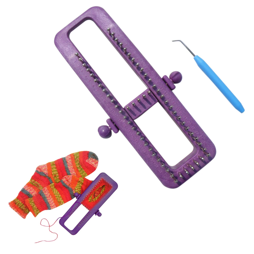 

Sock Weaver Knitting Loom Set Sewing Scarf Hat DIY Weaving Tools Craft With Crochet Accessories Adjustable Yarn Handmade