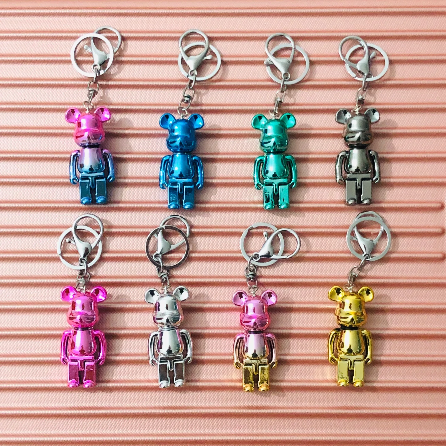 

New style bearbrick Keychain Action Figures PVC Model Figures DIY keyring Key chain Dolls Toys