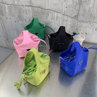 hight quality spanish style women crossbody shoulder bags simple design multiple pockets nylon shoulder bucket bag for travel