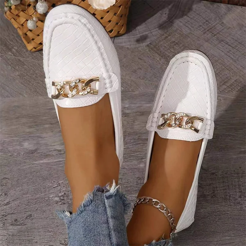 

2023 Women Fashion Flats Shoes Square Toe PU Leather Shoes Ballet Flats Women Golden Ballerinas Shoes Girls Moccasins