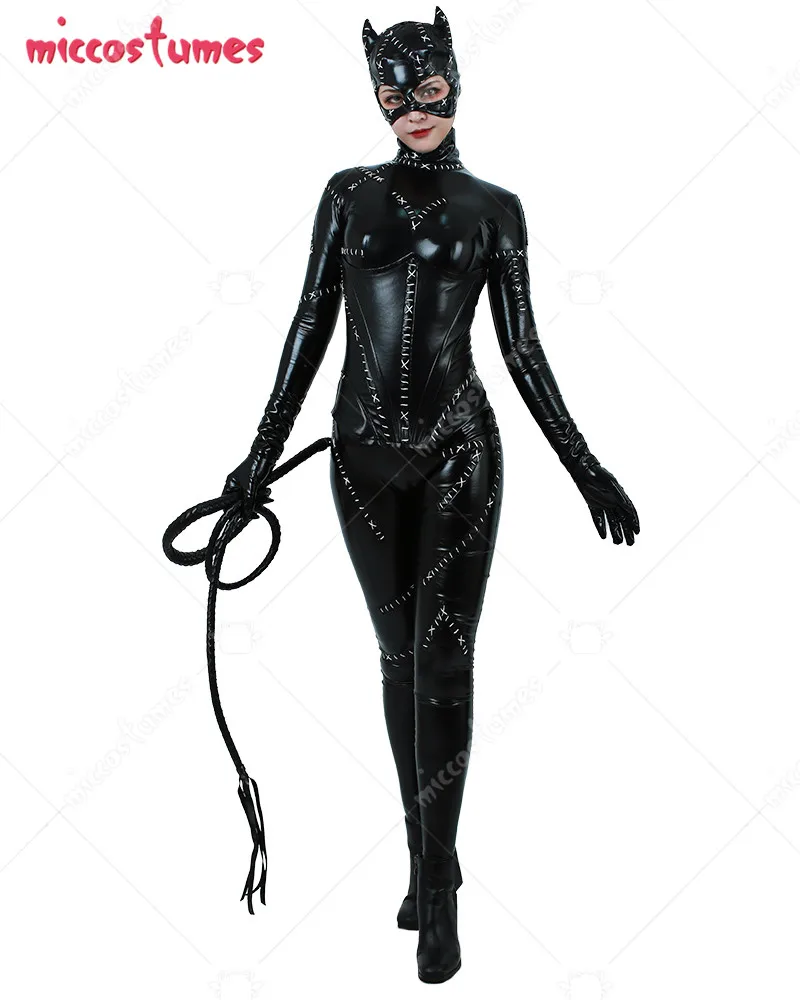 Women Cat Suit Jumpsuit Bodysuit Cosplay Costume for Women Halloween Cosplay Costume