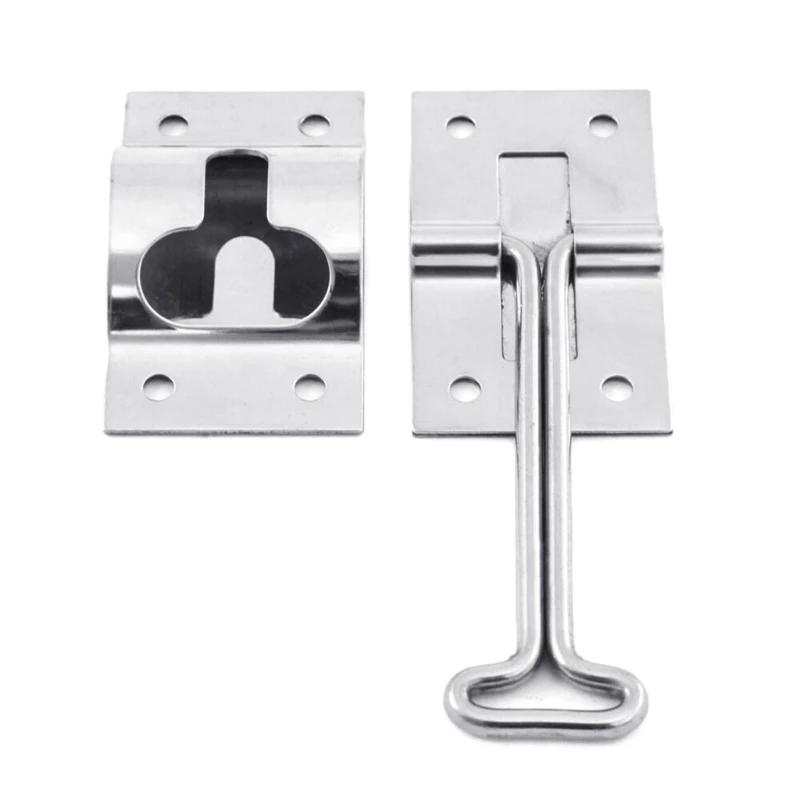 

Door Catch Trailer Stainless 4" T-Style Entry Holder Bracket Hook Keeper Steel