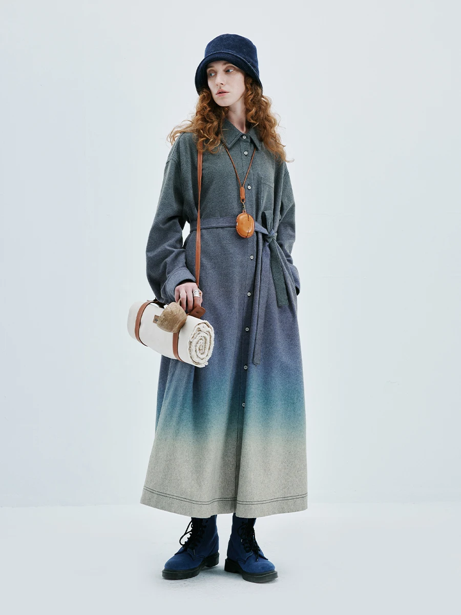 

Женское длинное шерстяное платье IRINACH988 FW22