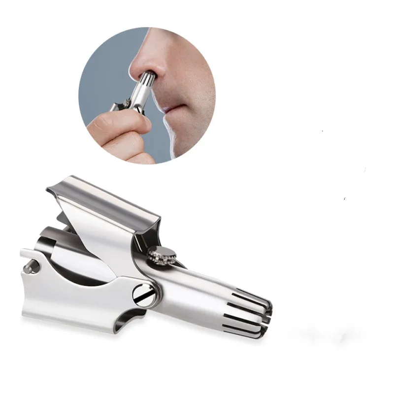 

Nose Trimmer for Men Women Stainless Steel Manual Trimmer for Nose Vibrissa Razor Shaver Washable Nose Ear Hair Trimmer