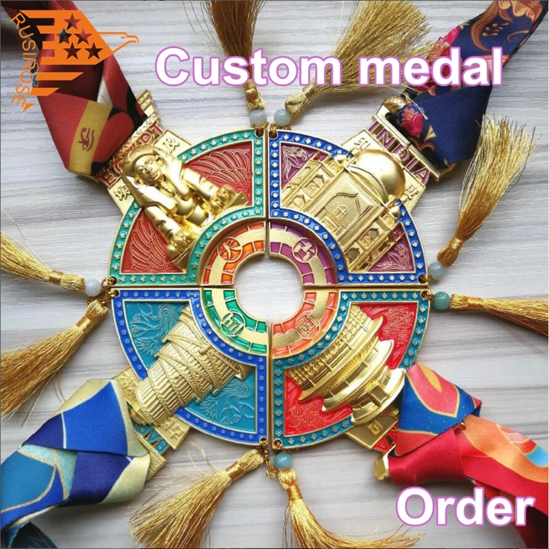 Заказывайте медали из мягкой эмали металлическая медаль комбинированной