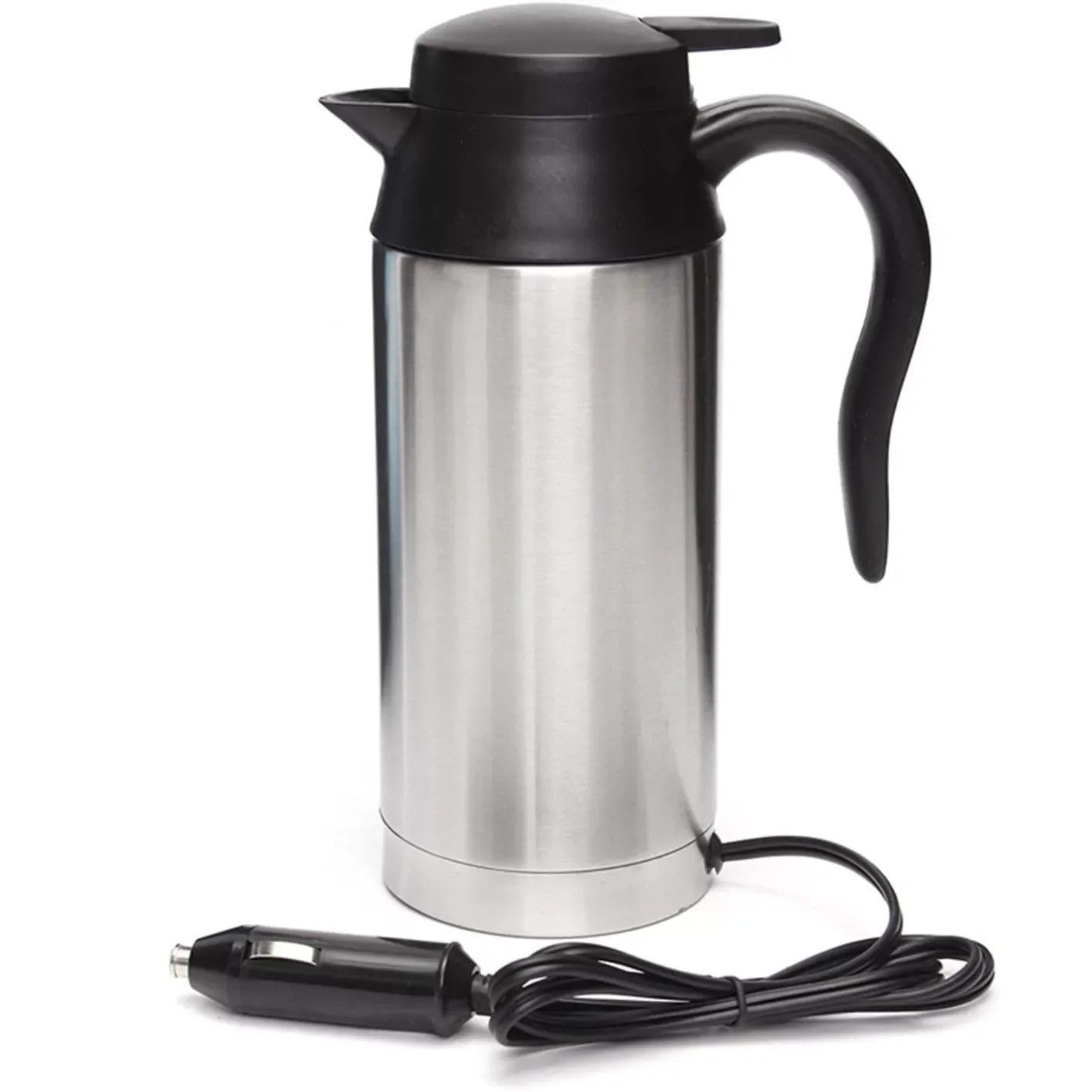 

12V 750ml Vehicular Kettle Car Electric Pot Stainless Steel Coffee Mug With Cigarette Lighter Auto Accessories Coffee Kettle