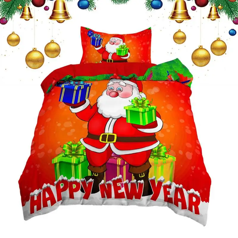 

Christmas Comforter Set Christmas Comforter Set With Santa Claus Prints Merry Christmas Bedding Sets Holiday Style Party