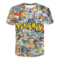 boys pokemon detective pikachu t shirts 3d cartoon printed girls tees children tops short sleeve clothes for summer kids outfits