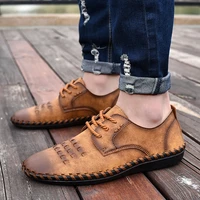 hand made shoes men loafers leisure casual leather shoes super soft men flats lace up casual shoes men loafers shoes