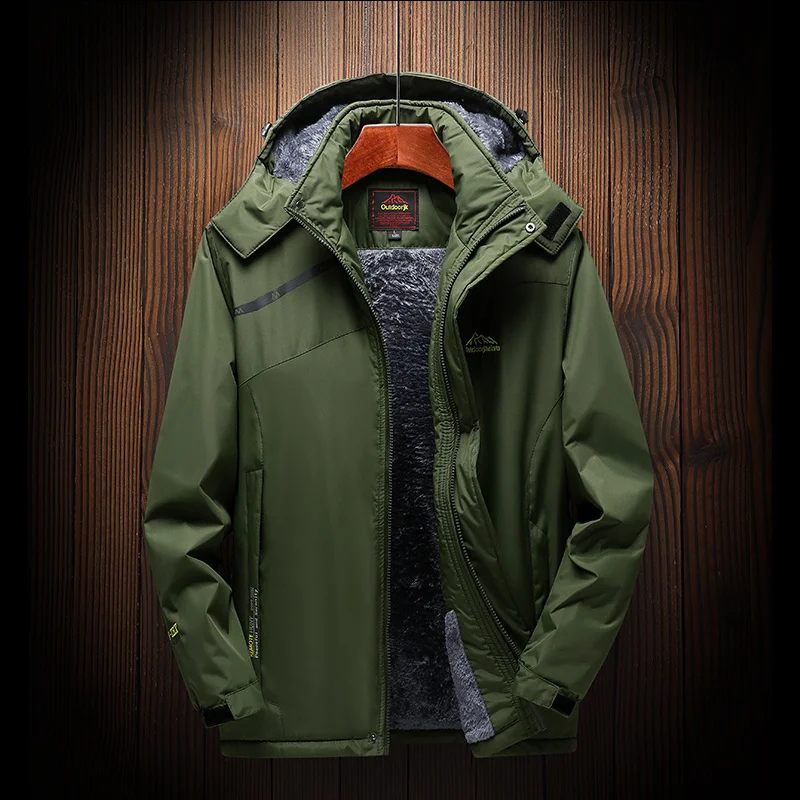 

Male Winter Coat Corduroy Jacket Hiking Jackets Heating Windbreaker Withzipper Bomber Retro Camping Windbreak