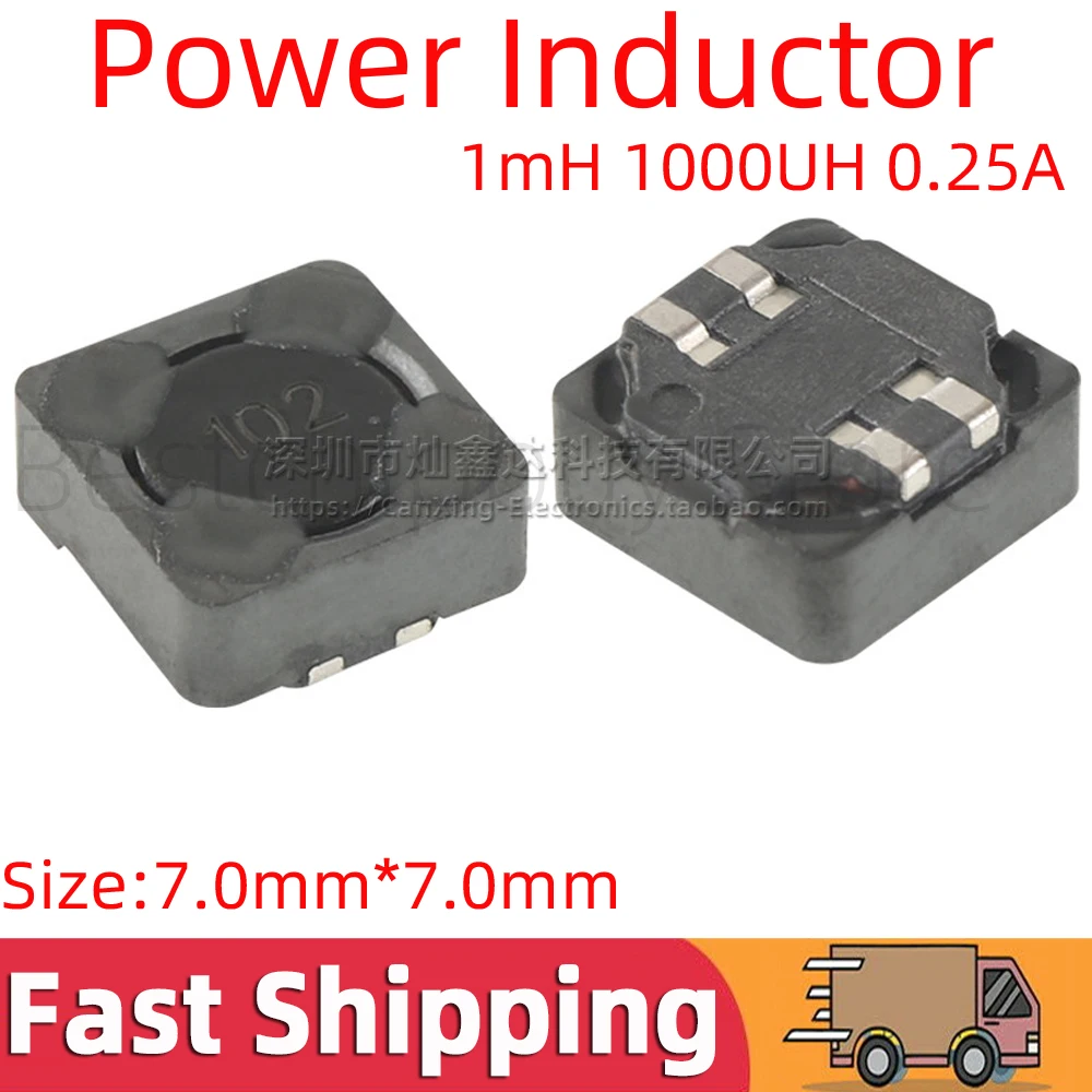 5 шт. SMD SMT с двойной обмоткой силовой индуктор индуктивность 1000uH 1 мГн 0 25 А