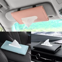 car tissue box towel sets car sun visor pu leather tissue box holder auto interior storage decoration accessories dropshipping
