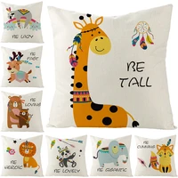 cute bohemian animal pillowcase mandala giraffe pillow case for bedroom sofa living room home decor garden chair 45x45 50x50 cm