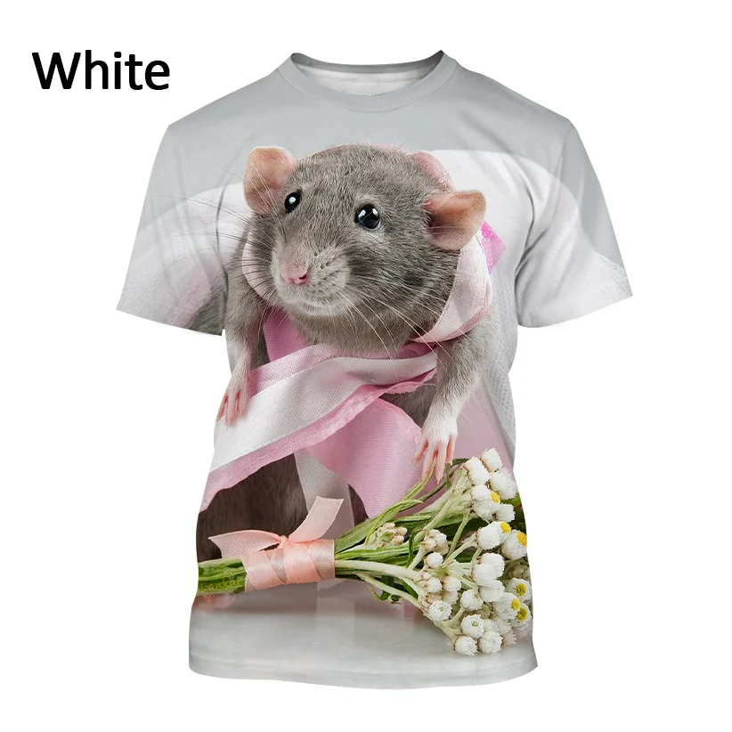 

New Fashion Animal Guinea Pig 3D Printing Men's Short-sleeved T-shirt Personality Hip-hop Unisex Casual Cute Guinea Pig Pattern