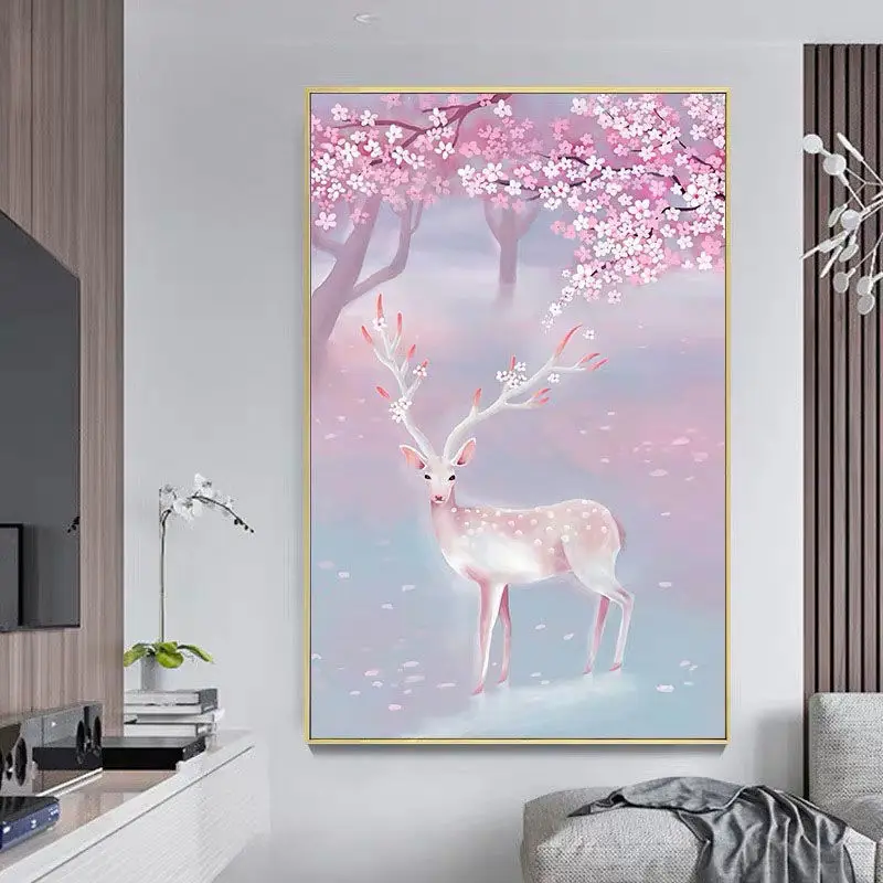 

DIY Diamond Painting New Collection 2022 Suitable for Living Room and Bedroom Animal Deer Stitch Modern Home Decor Gift Needle
