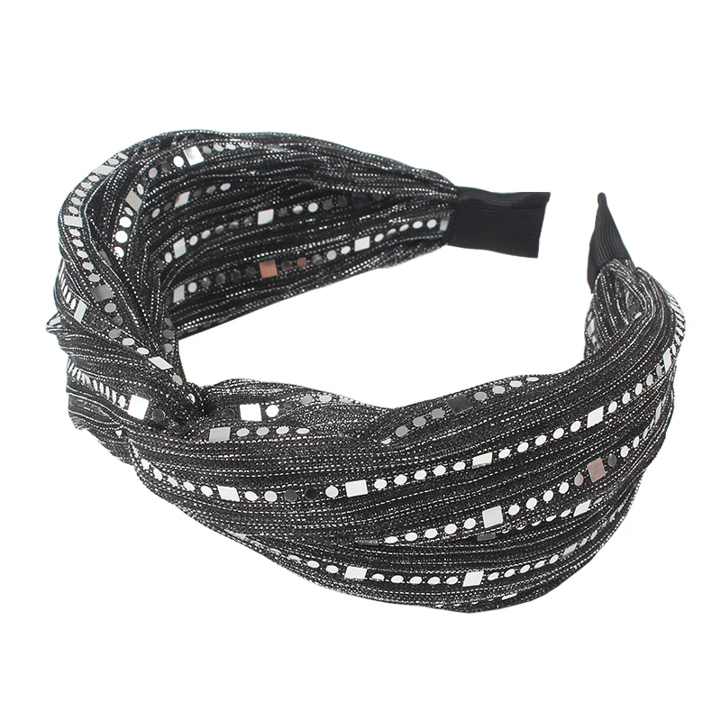 

Ободок для волос Блестящий Женский, элегантный обруч с блестящими кружевами, аксессуары для волос для девушек