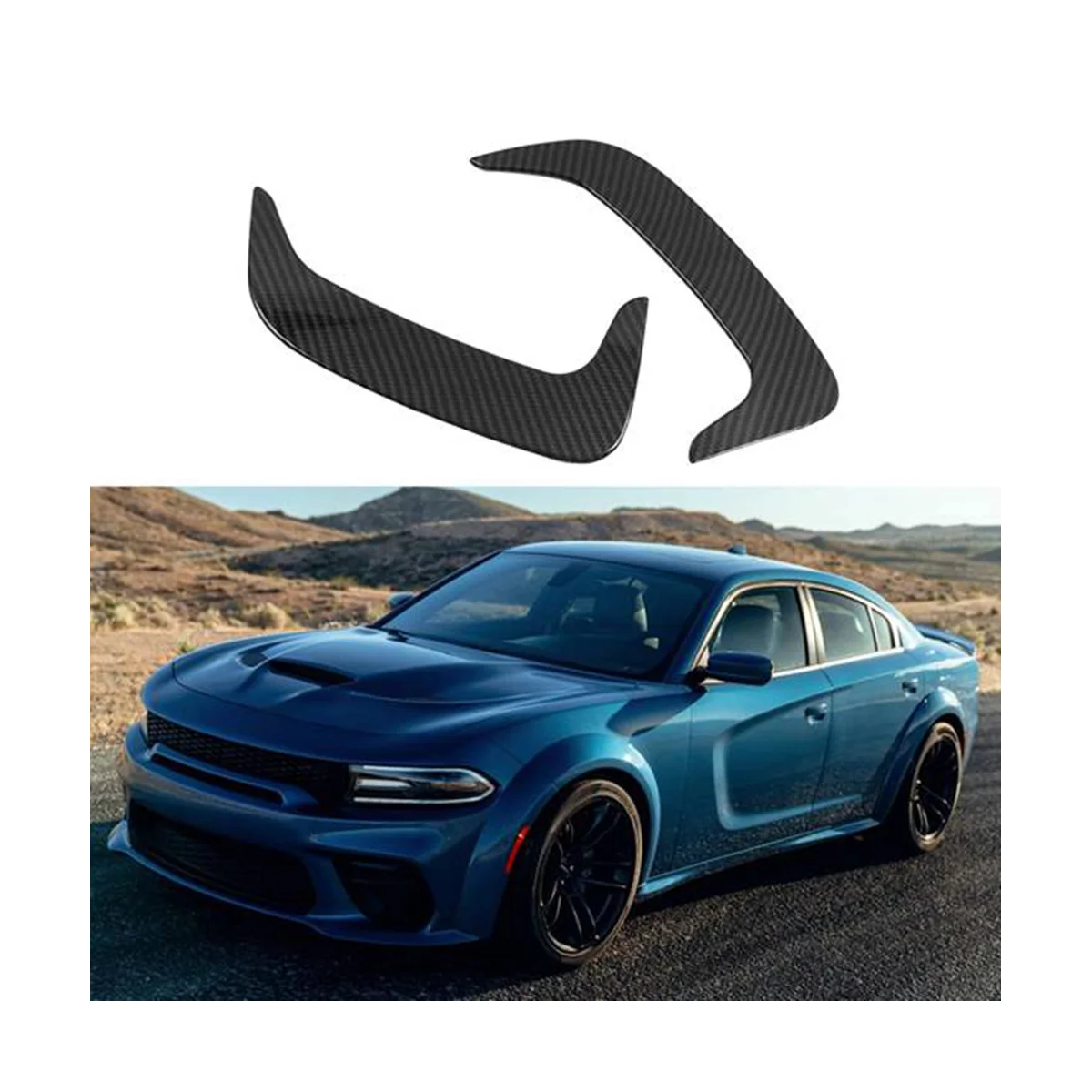 

Автомобильный воздухозаборник из АБС-пластика и углеродного волокна, решетка, отделка, ветровой нож для заднего бампера для Dodge Charger 2015-2020