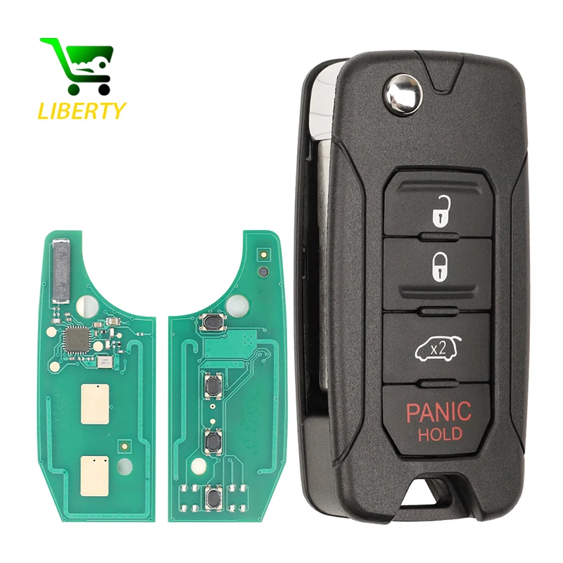 Liberty 2ADFTFI5AM433TX откидной складной дистанционный ключ от машины 433 МГц MQB48 чип для Jeep
