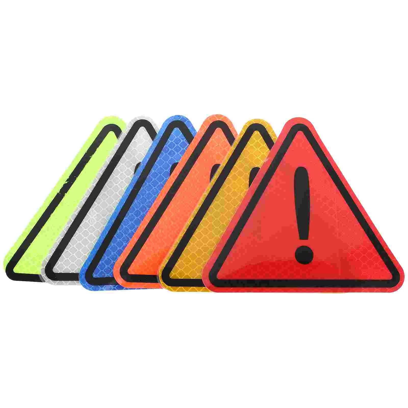 

Sign Vehicle Car Safety Reflective Signs Triangle Stickers Warning Danger Pay Attention Cautiontriangular Point Sticker