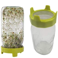 sprouting lids plastic sprout lid with stainless steel screen for wide mouth mason jars germination kit sprouter bean sprouts
