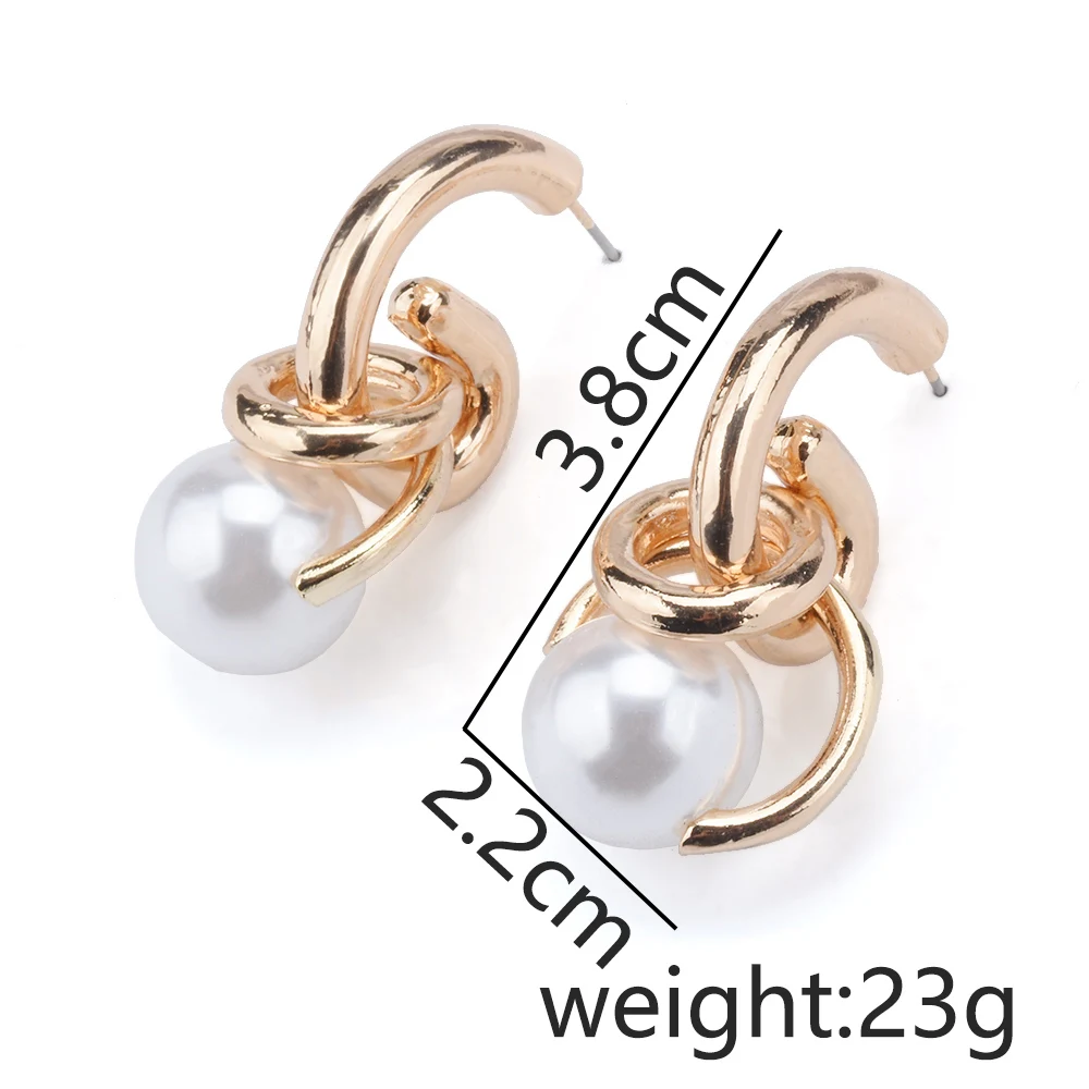 Новинка 2024 Модные металлические серьги ZA с искусственным жемчугом бижутерия из