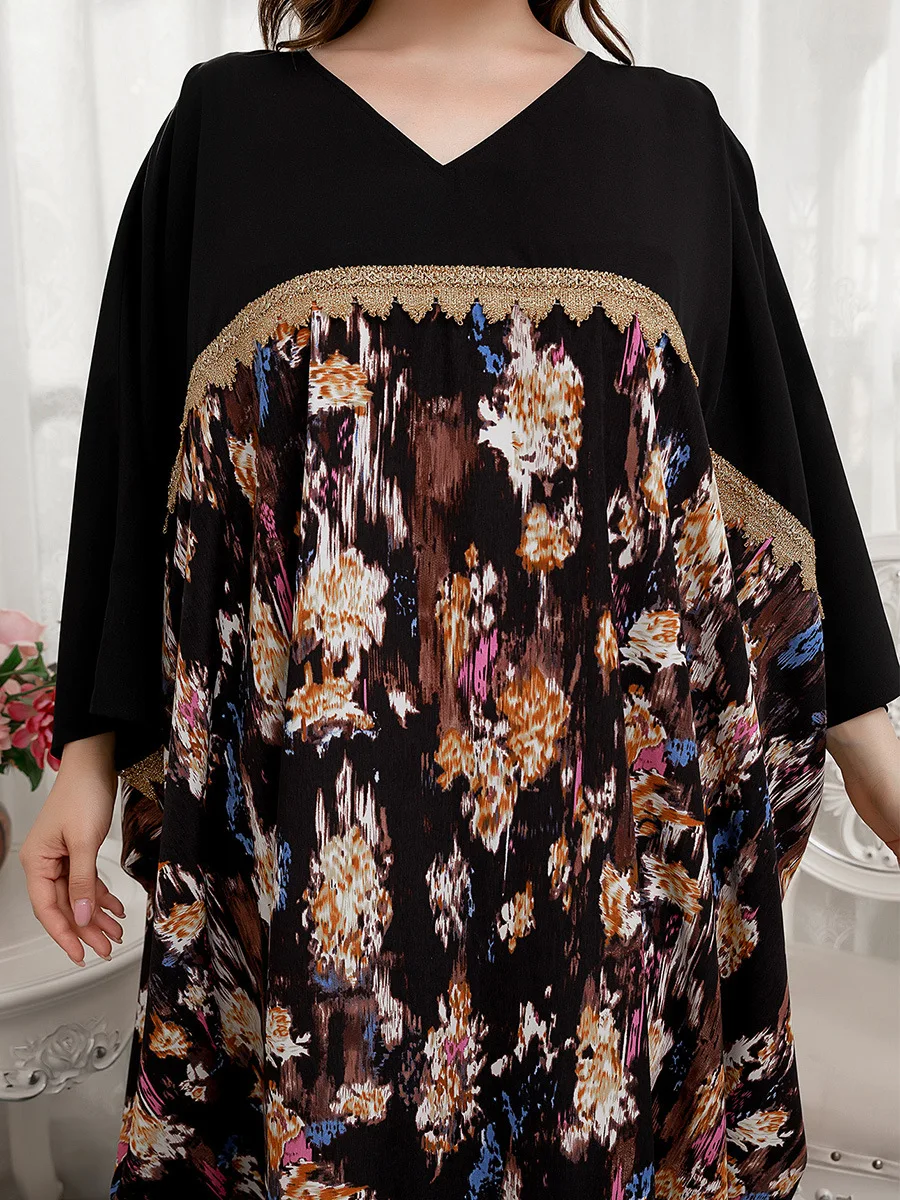 Рамадан платье-пуловер с рукавом летучая мышь скромное этническое арабское