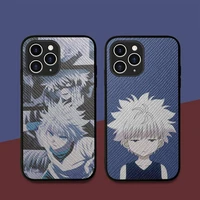 hunter x hunter killua zoldyck anime phone case hard leather case for iphone 11 12 13 mini pro max 8 7 plus se x xr xs coque