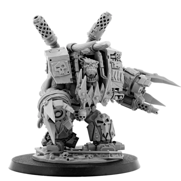 

Microscopic Model Unpainted Resin Model DND Wargame Exclusive ORK LOOTED DREAD BOSS