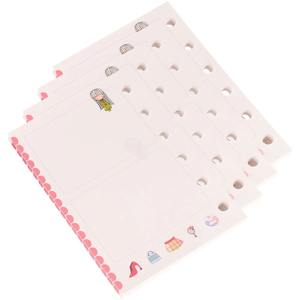 

4 Books Binder Notebook Binder Paper Notebook Note Taking A7 Paper Colorful Notebook Notepad Refills Notes Inner Refill