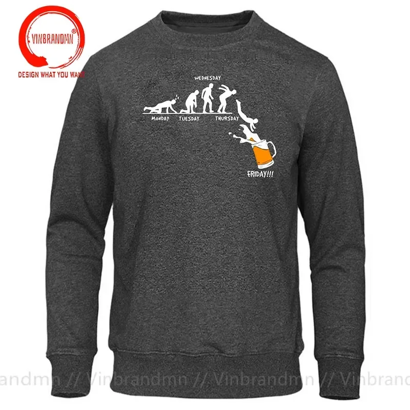 Monday Friday Beer Lover забавные толстовки с принтом мужские модные в стиле Харадзюку