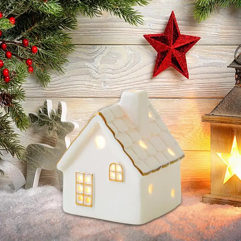 Керамический декор дома настольная скульптура ремесло белая рождественская