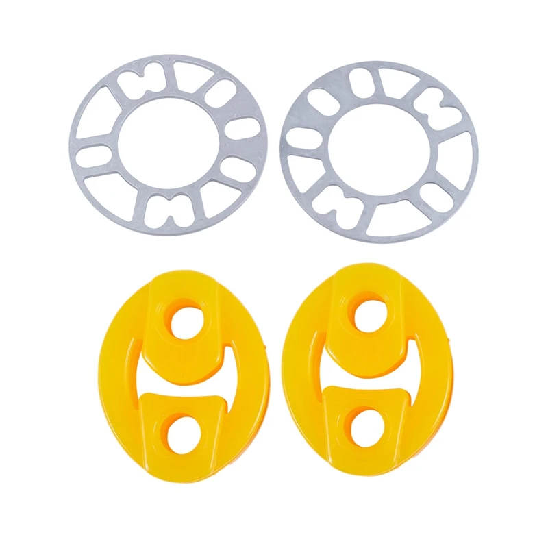 

2 Pcs 4 hole and 5 hole Wheels Wheel Rims Spacers & 2 Pcs Rubber 2 Holes Race Car Muffler Exhaust Hanger Bushing