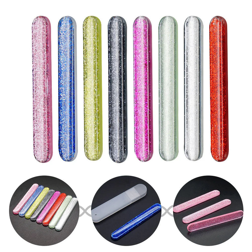 8 шт. стеклянная пилочка для ногтей инструменты маникюра портативная дрель