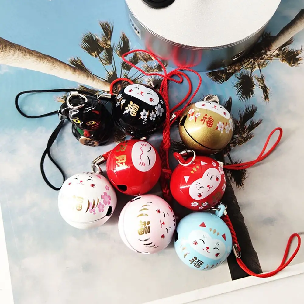 Fortune Wealth Jewelry Craft Красный кулон для телефона Maneki Neko Водные колокольчики Подвеска в