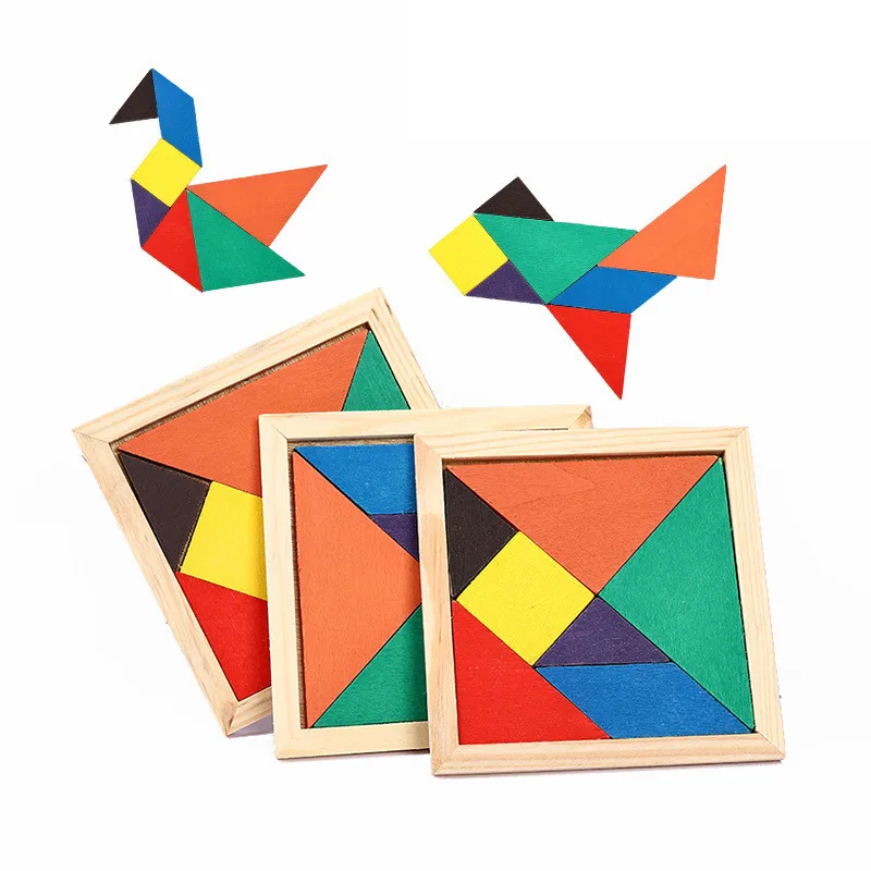 

Colorful Wooden Building Blocks Toys Mental Development Play Early Education Toys Tangram Promotional 01600