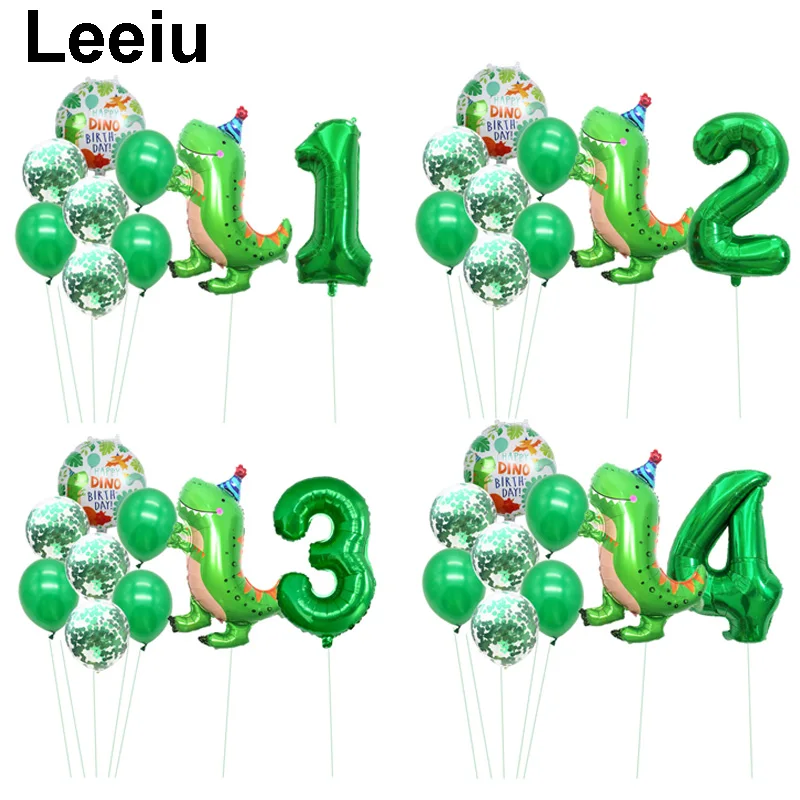 

Leeiu Hat Dinosaur Party Balloon Foil Number Balloons Kids Animal Jungle Party Decorations Globos Dinosaur Birthday Supplies