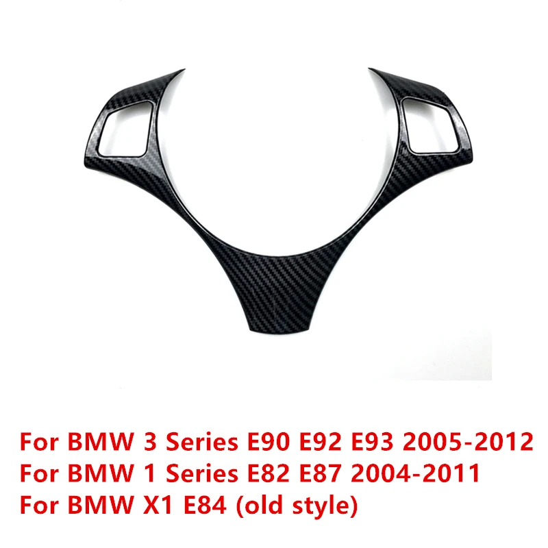 

For BMW 3 Series E90 05-12 For BMW 1Series E87 04-11ABS Carbon Fiber Car Steering Wheel Frame cover Trim sticker car accessories