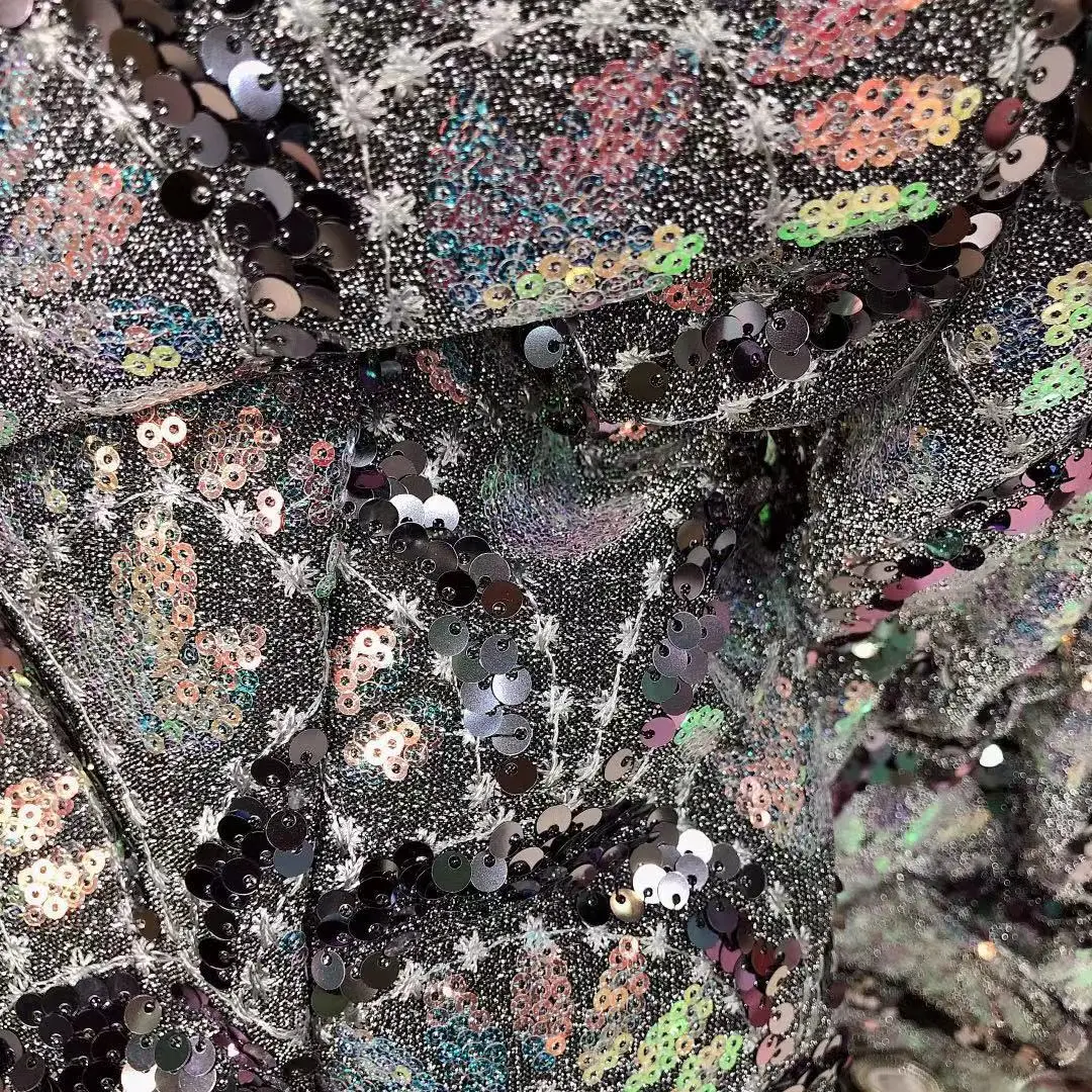 2022 Winter Clothes Fashion Toka Warm Mid-Length Jacket High Waist Slimming Temperament Heavy Sequins Elegant Fur Coat Women