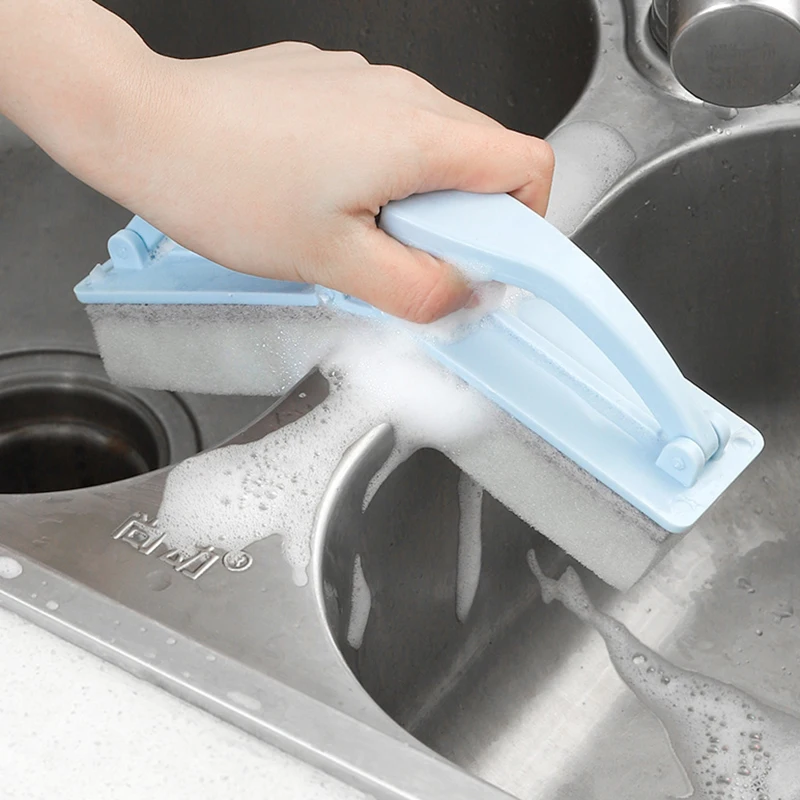 

Складная губка, чистящая щетка с ручкой, инструмент для очистки стекла, сильное удаление пятен, волшебная губка для кухни и ванной комнаты, щ...