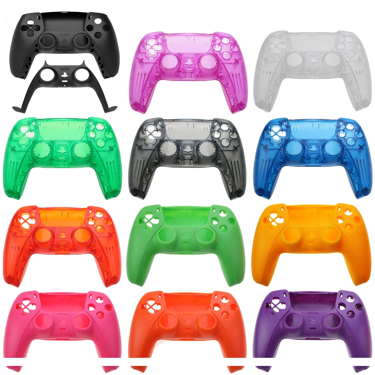 

DIY Decorative Strip Front Back Housing Shell Case Cover Faceplate Replacement Part For PS5 Playstation 5 Controller Gamepad