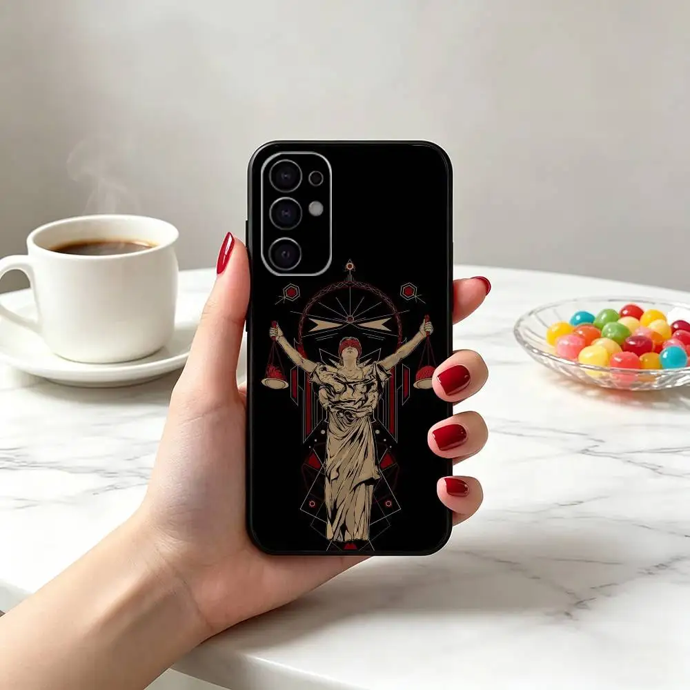 Фото Чехол для телефона Samsung S25, S24, S21, S22, S23, S30, Ultra, S20, Plus, Fe с дизайном «Право, Адвокат, Судья, Справедливость, Искусство», мягкий силиконовый, черный №5