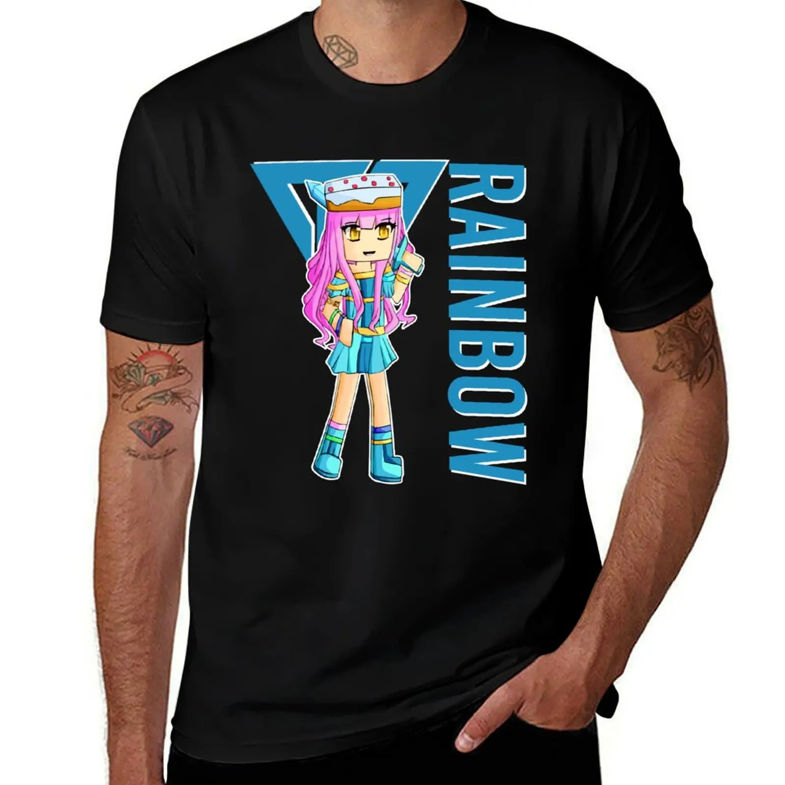 Фото Футболка Rainbow Gamer Itsfunneh Funneh Krew Gamer Fan Art 2022, дышащая футболка с короткими рукавами для тренировок №1
