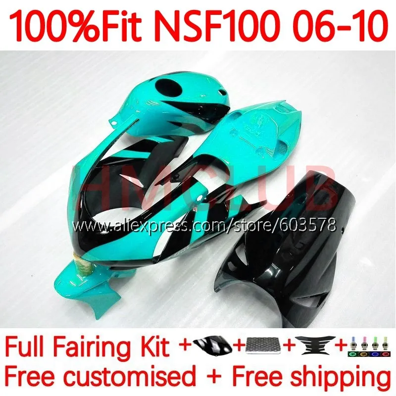 

Гонка из стекловолокна для HONDA NSF 100 NSF100 2006 2007 2008 2009 NSF-100 06 07 08 09 10 голубой глянцевый Инжекционный обтекатель 77No. 2010