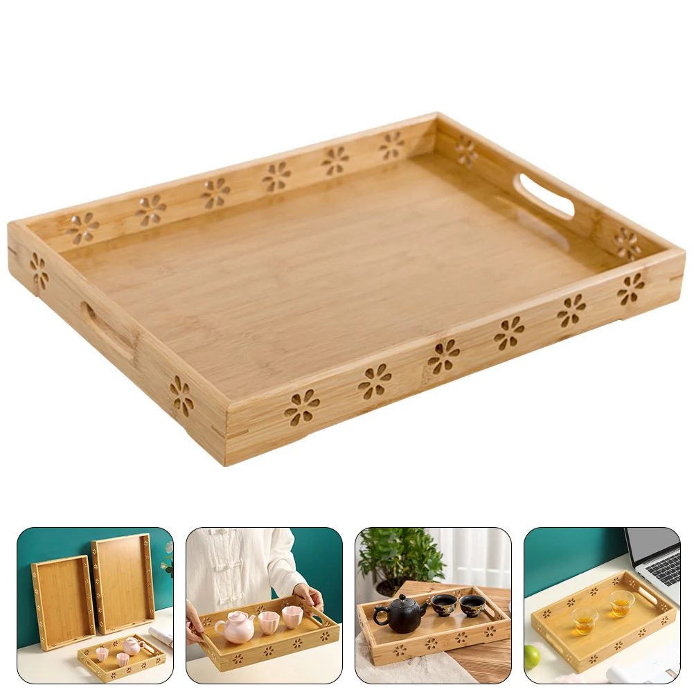 

Tray Serving Party Snack Platter Tea Fruit Plate Plates Wooden Wood Foodcup Reusable Holders Cupcake Dessert Decal Table Wedding