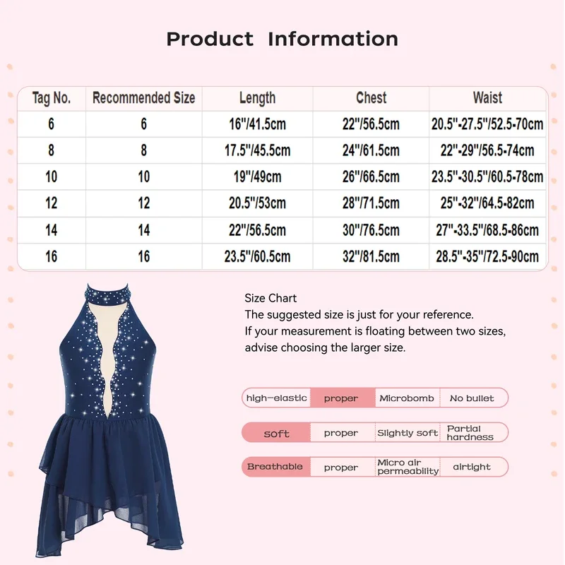 Детское балетное платье для лирических танцев со стразами костюм фигурного