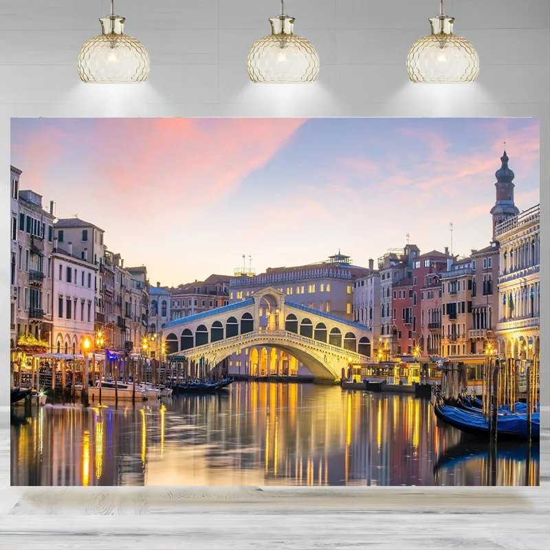 Фон для фотосъемки с изображением моста Риальта